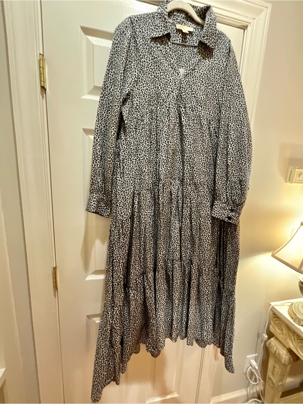 Michael Kors Black and White Tiered Maxi Dress - Picture 12 of 15